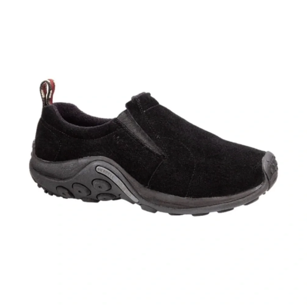 NEW Merrell Midnight Black Suede Jungle Moc Shoes Size 8.5 US $100